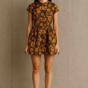 Vestido Dorado de Globo
