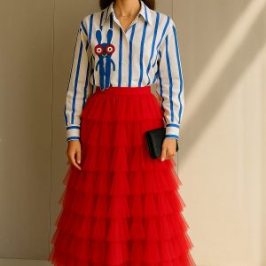 Falda Roja de Tul