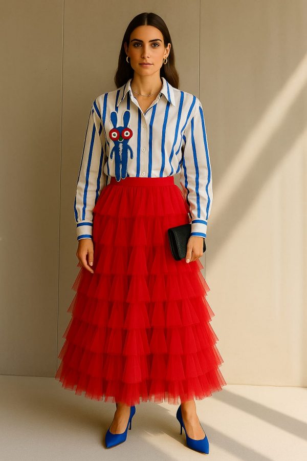 Falda Roja de Tul