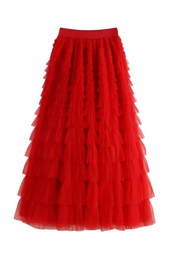 Falda Roja de Tul - Imagen 2