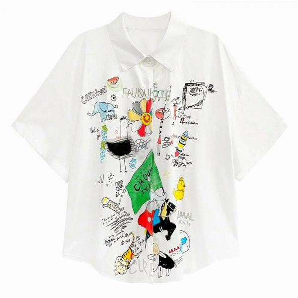 Camisa Blanca con Dibujos - Imagen 2