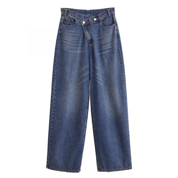 Pantalon Denim con Boton Cruzado - Imagen 2
