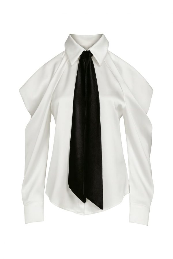 Camisa Blanca con Liston Negro - Imagen 2